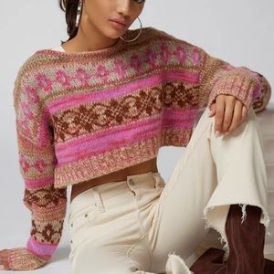 NWT Urban Outfitters Fairisle cropped sweater